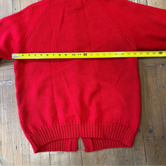 Black Sheep Vintage Wool Cardigan Sweater Women’s Large Red Knit Princess Diana - Picture 7 of 7